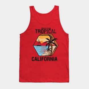 tropical California  Beach club Tank Top